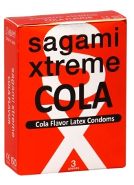 Ароматизированные презервативы Sagami Xtreme COLA - 3 шт. - Sagami - купить с доставкой в Саратове