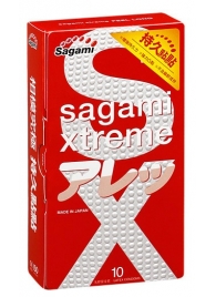 Утолщенные презервативы Sagami Xtreme Feel Long с точками - 10 шт. - Sagami - купить с доставкой в Саратове