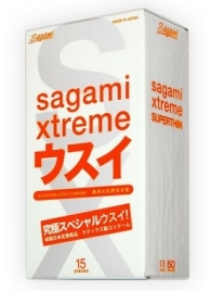 Ультратонкие презервативы Sagami Xtreme SUPERTHIN - 15 шт. - Sagami - купить с доставкой в Саратове