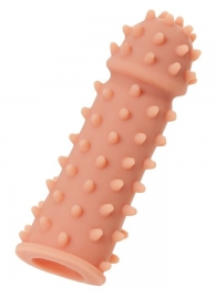 Телесная реалистичная насадка KOKOS Extreme Sleeve 03 с дополнительной стимуляцией - 12,7 см. - KOKOS - в Саратове купить с доставкой