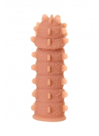 Телесная реалистичная насадка KOKOS Extreme Sleeve 04 с дополнительной стимуляцией - 12,7 см. - KOKOS - в Саратове купить с доставкой