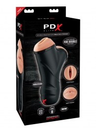 Мастурбатор в колбе с двумя тоннелями Double Penetration Vibrating Stroker - Pipedream - в Саратове купить с доставкой