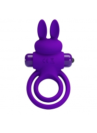 Фиолетовое эрекционное кольцо с вибростимуляцией клитора Vibrant Penis Ring III - Baile - в Саратове купить с доставкой