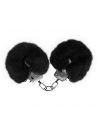 Черные меховые наручники Love с ключиками - Baile - купить с доставкой в Саратове