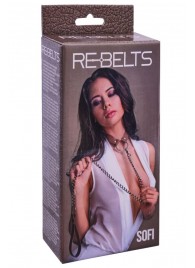Коричневый поводок и чокер с кольцом Sofi - Rebelts - купить с доставкой в Саратове