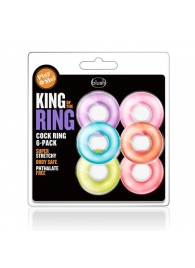 Набор из 6 эрекционных колец King of the Ring - Blush Novelties - в Саратове купить с доставкой