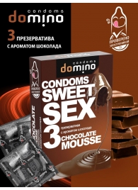 Презервативы для орального секса DOMINO Sweet Sex с ароматом шоколадного мусса - 3 шт. - Domino - купить с доставкой в Саратове