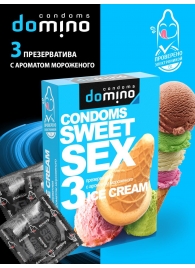 Презервативы для орального секса DOMINO Sweet Sex с ароматом мороженого - 3 шт. - Domino - купить с доставкой в Саратове