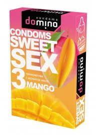 Презервативы для орального секса DOMINO Sweet Sex с ароматом манго - 3 шт. - Domino - купить с доставкой в Саратове