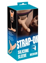 Силиконовый полый страпон на ремнях Silicone Strap-on - 16 см. - Orion - купить с доставкой в Саратове