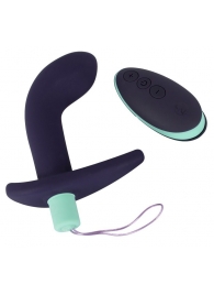 Темно-фиолетовый вибростимулятор простаты с пультом ДУ Remote Controlled Prostate Plug - Orion - в Саратове купить с доставкой