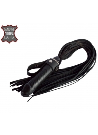 Черная плеть  Ковбой  с ручкой-фаллосом - 55 см. - Sitabella - купить с доставкой в Саратове