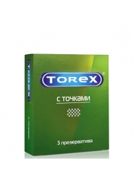 Текстурированные презервативы Torex  С точками  - 3 шт. - Torex - купить с доставкой в Саратове