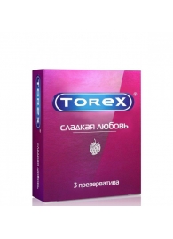 Презервативы Torex  Сладкая любовь  с ароматом клубники - 3 шт. - Torex - купить с доставкой в Саратове