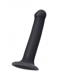 Черный фаллос на присоске Silicone Bendable Dildo M - 18 см. - Strap-on-me - купить с доставкой в Саратове