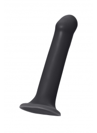 Черный фаллос на присоске Silicone Bendable Dildo L - 19 см. - Strap-on-me - купить с доставкой в Саратове