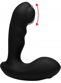 Черный стимулятор простаты Alpha-Pro 7X P-Milker Silicone Prostate Stimulator with Milking Bead - XR Brands - в Саратове купить с доставкой