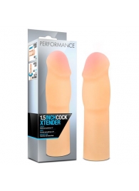 Телесная насадка-удлинитель на пенис PERFORMANCE 1.5INCH COCK XTENDER - 16 см. - Blush Novelties - в Саратове купить с доставкой