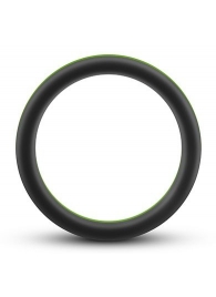 Черно-зеленое эрекционное кольцо Silicone Go Pro Cock Ring - Blush Novelties - в Саратове купить с доставкой