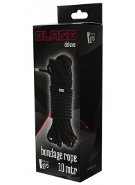 Черная веревка для бондажа BONDAGE ROPE - 10 м. - Dream Toys - купить с доставкой в Саратове