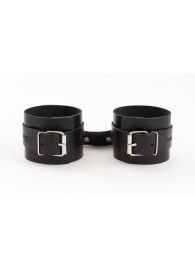 Черные кожаные наручники Ladys Arsenal - БДСМ Арсенал - купить с доставкой в Саратове