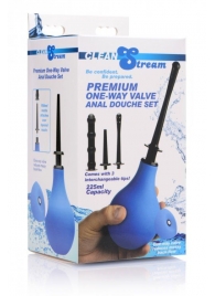 Анальный душ с 3 насадками Premium One-way Valve Anal Douche Set - XR Brands - купить с доставкой в Саратове