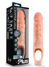 Телесный реалистичный фаллоудлинитель 9 Inch Silicone Cock Sheath Penis Extender - 22,86 см. - Blush Novelties - в Саратове купить с доставкой