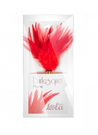 Красный перьевой тиклер Plume - 23 см. - Lola Lingerie - купить с доставкой в Саратове