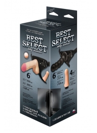 Черный пояс для женщин BEST SELECT с 3 насадками - LOVETOY (А-Полимер) - купить с доставкой в Саратове