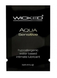 Мягкий лубрикант на водной основе WICKED AQUA Sensitive - 3 мл. - Wicked - купить с доставкой в Саратове