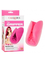 Розовый рельефный мастурбатор Beaded Grip - California Exotic Novelties - в Саратове купить с доставкой