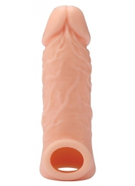 Телесная насадка EXTENDER WITH BALL STRAP 5.5 - 14 см. - Dream Toys - в Саратове купить с доставкой