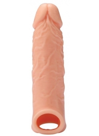 Телесная насадка EXTENDER WITH BALL STRAP 6.5 - 17 см. - Dream Toys - в Саратове купить с доставкой