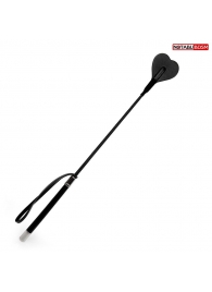 Черный стек с наконечником-сердечком - 54 см. - Notabu - купить с доставкой в Саратове