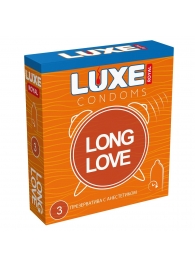 Презервативы с продлевающим эффектом LUXE Royal Long Love - 3 шт. - Luxe - купить с доставкой в Саратове