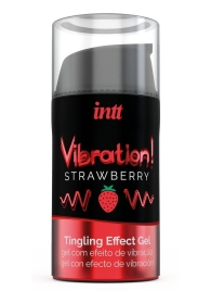 Жидкий интимный гель с эффектом вибрации Vibration! Strawberry - 15 мл. - INTT - купить с доставкой в Саратове