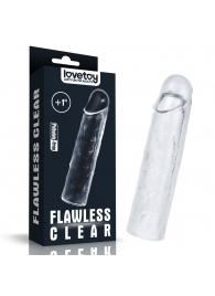 Прозрачная насадка-удлинитель Flawless Clear Penis Sleeve Add 1 - 15,5 см. - Lovetoy - в Саратове купить с доставкой