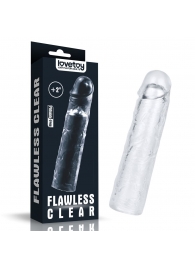 Прозрачная насадка-удлинитель Flawless Clear Penis Sleeve Add 2 - 19 см. - Lovetoy - в Саратове купить с доставкой