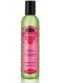 Массажное масло Naturals Strawberry Dreams с ароматом клубники - 236 мл. - Kama Sutra - купить с доставкой в Саратове