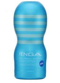 Мастурбатор с охлаждающей смазкой TENGA Original Vacuum Cup Cool - Tenga - в Саратове купить с доставкой