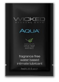 Легкий лубрикант на водной основе с алое Wicked Aqua - 3 мл. - Wicked - купить с доставкой в Саратове