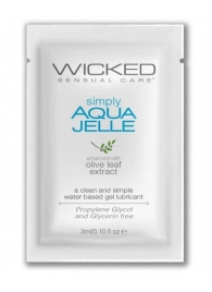 Гель-лубрикант Simply Aqua Jelle - 3 мл. - Wicked - купить с доставкой в Саратове