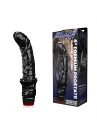 Черный вибромассажер простаты 6  Premium Prostate Massager - BlueLine - в Саратове купить с доставкой