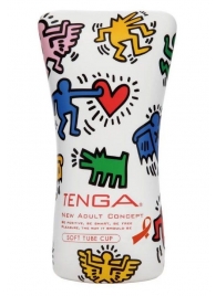 Мастурбатор-туба Keith Haring Soft Tube CUP - Tenga - в Саратове купить с доставкой