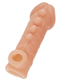 Телесная закрытая насадка с шишечками Cock Sleeve Size M - 15,6 см. - KOKOS - в Саратове купить с доставкой