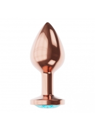 Пробка цвета розового золота с малиновым кристаллом Diamond Topaz Shine L - 8,3 см. - Lola Games - купить с доставкой в Саратове