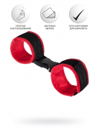 Красно-черные велюровые оковы Anonymo - ToyFa - купить с доставкой в Саратове