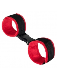 Красно-черные велюровые оковы Anonymo - ToyFa - купить с доставкой в Саратове