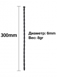 Черный уретральный расширитель - 30 см. - Rubber Tech Ltd - купить с доставкой в Саратове