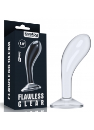 Прозрачный стимулятор простаты Flawless Clear Prostate Plug - 15 см. - Lovetoy - в Саратове купить с доставкой